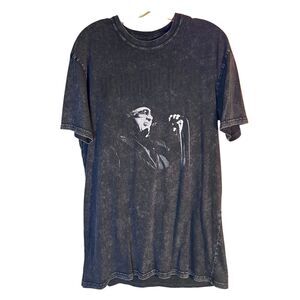 Van Morrison Black Heathered TShirt Size L Unique Design